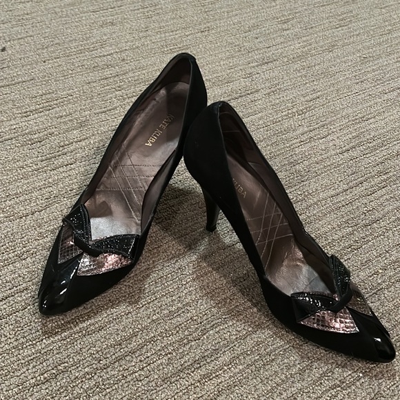 Kate Kuba, suade, patten and leather heels, size EU 37 (US size 6) - Picture 3 of 8